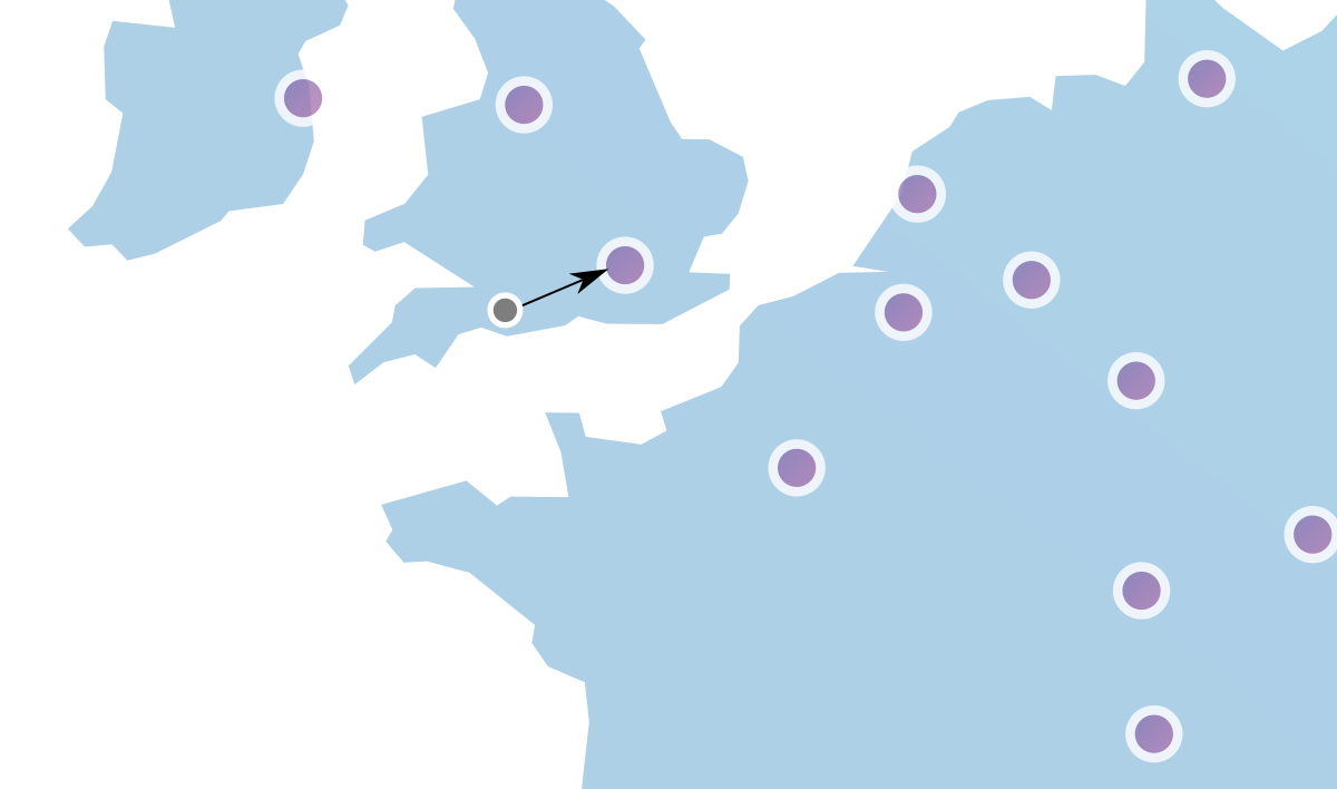 Anycast routing example